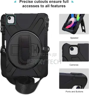 Batck Rugged Case for iPad Air 11 Inch (M2) 2024 Heavy Duty Shockproof