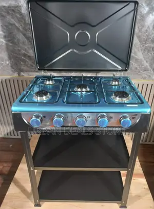 Starlux 5 Burner Standing Cooker With Shelves