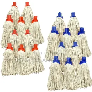 Red Blue Round Cotton Mop Head