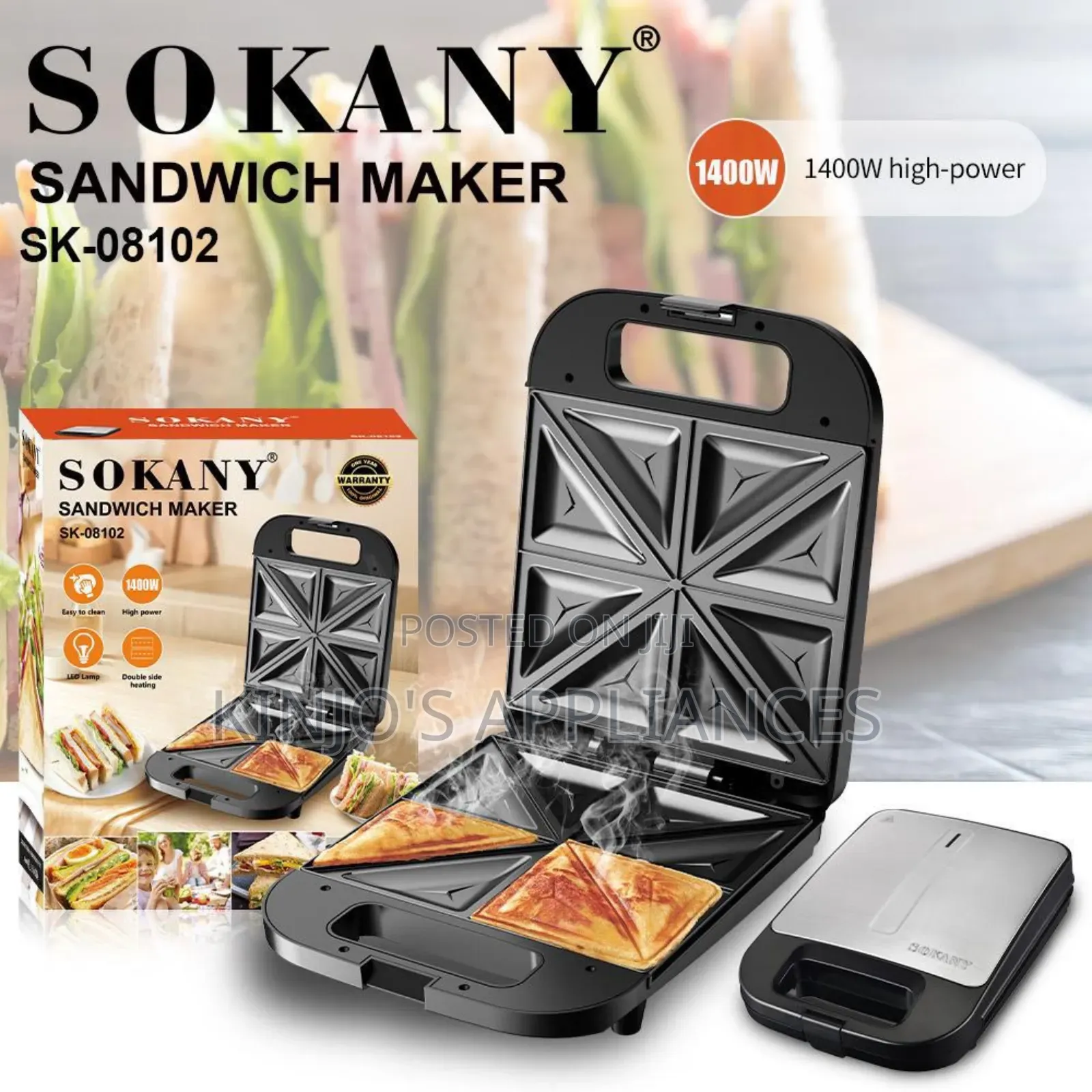 Sokany 4 Slice Sandwich Maker