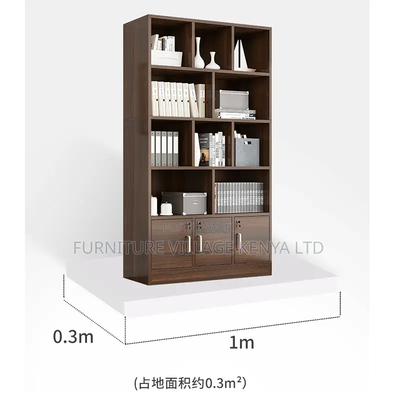 Office Bookshelf/Case;Closed Back Storage Office Bookcase