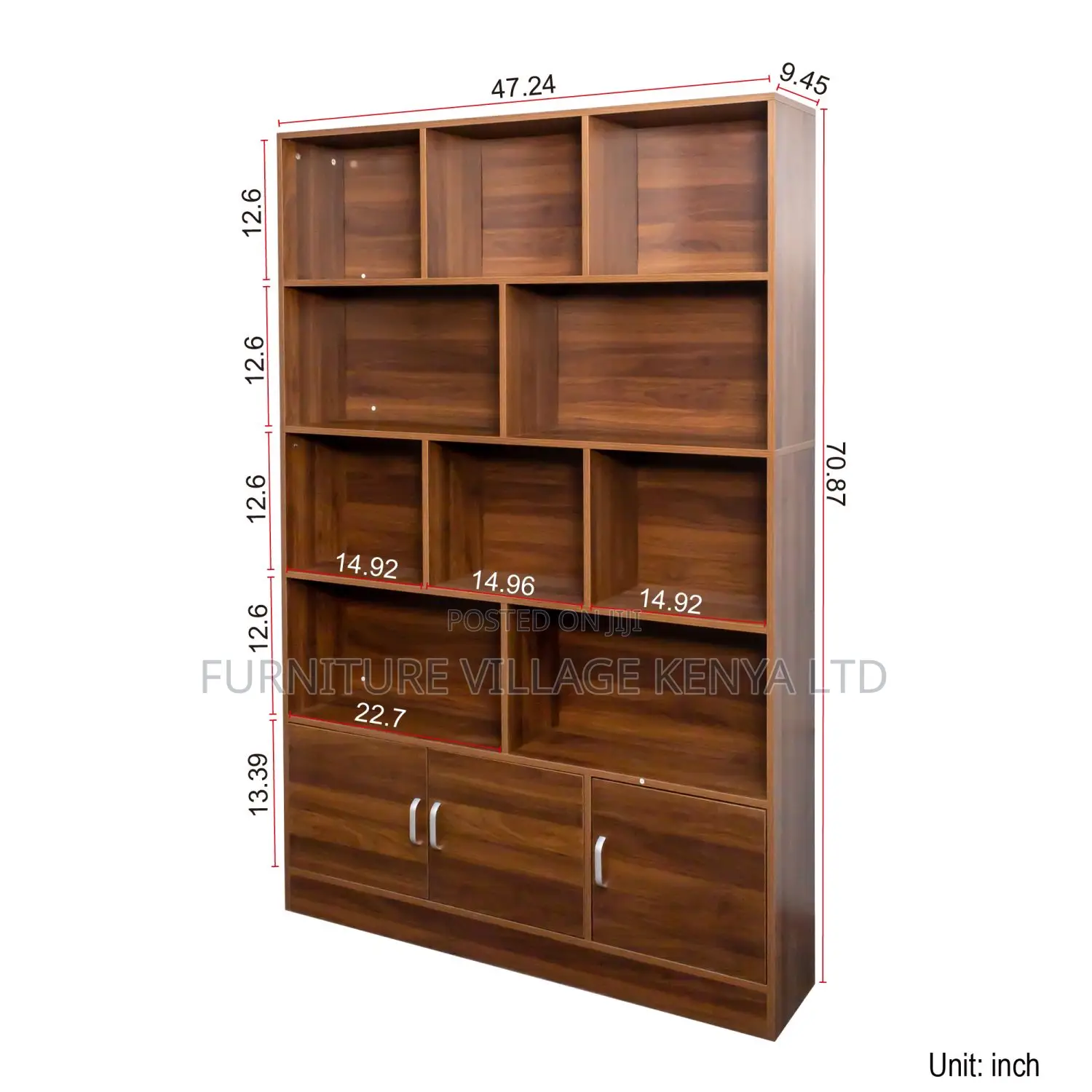 Office Bookshelf/Case;Closed Back Storage Office Bookcase