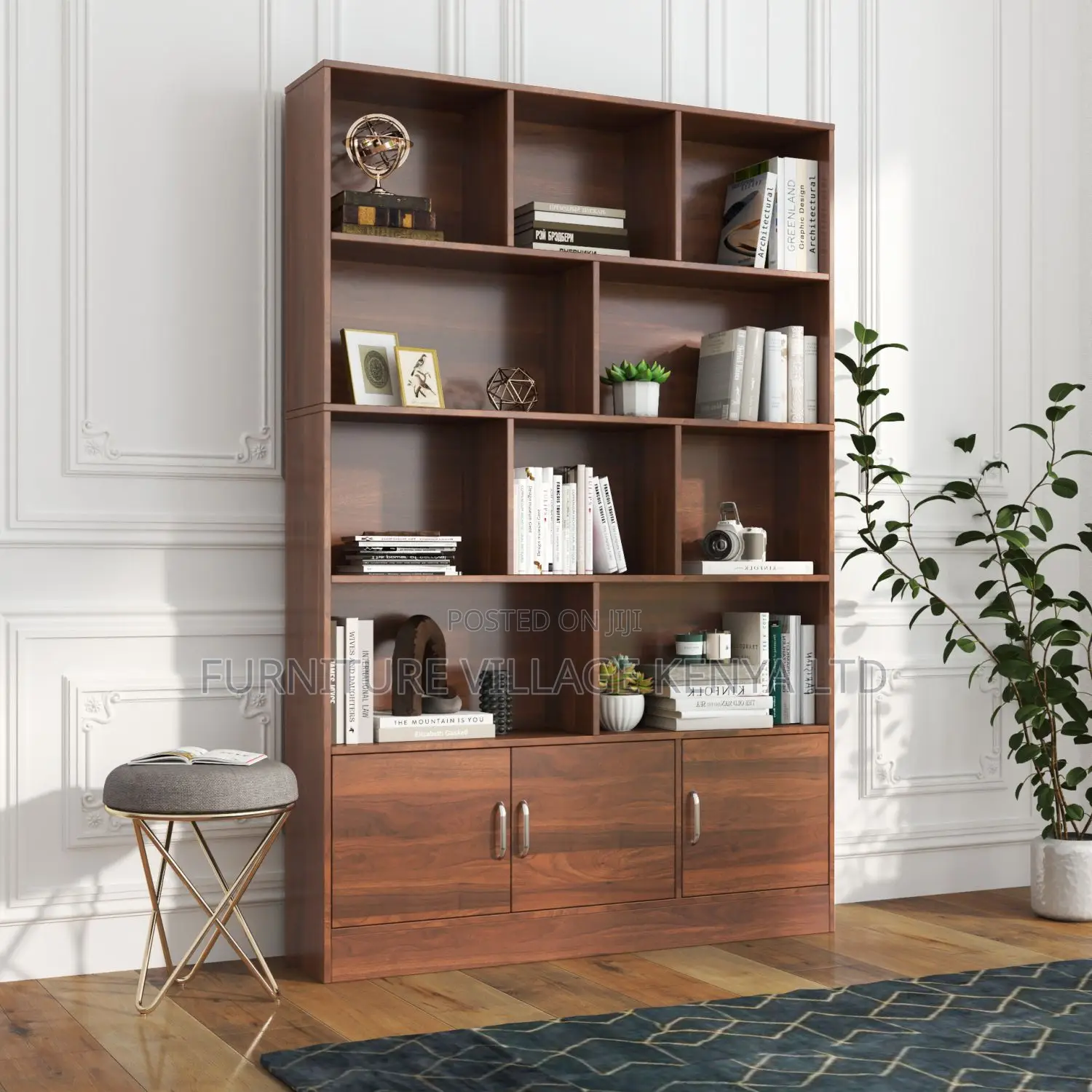 Office Bookshelf/Case;Closed Back Storage Office Bookcase
