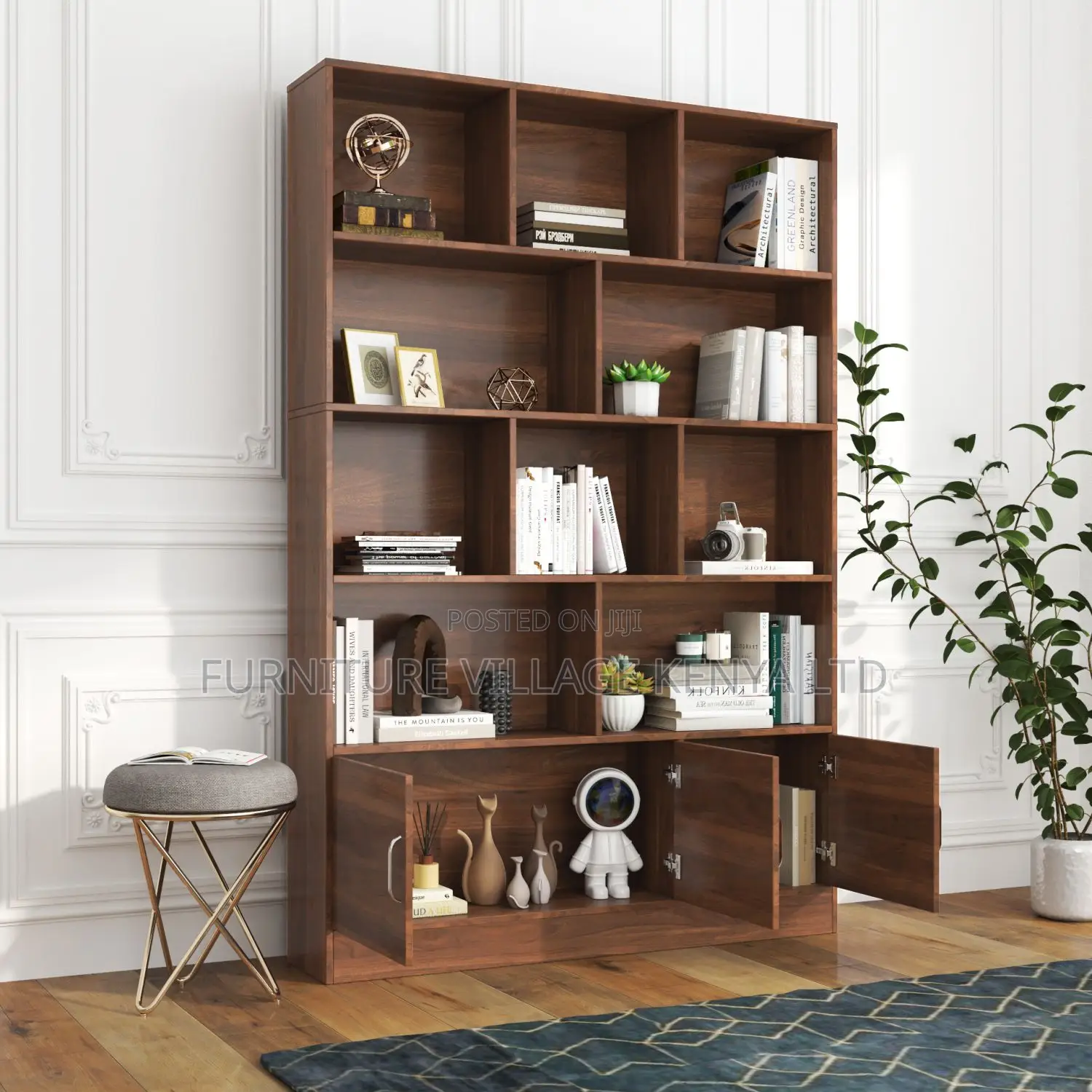 Office Bookshelf/Case;Closed Back Storage Office Bookcase