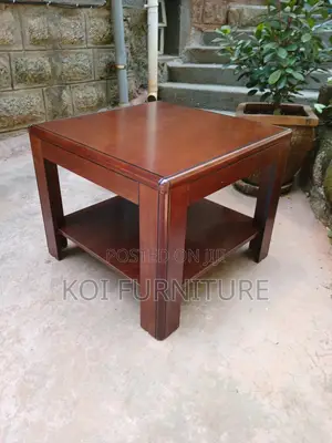 Coffee Table; Square Mahogany Home Office Coffee Table