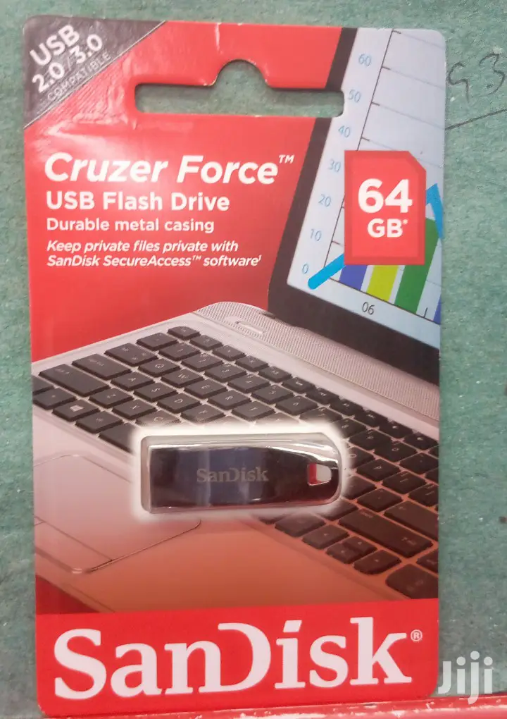 64gb Cruzer Force Metallic USB Flash Drive.