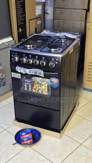 Ecomax Standing Cooker 3g+1e Electric Oven 50*50 Black