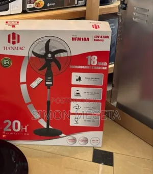 Hanmac 18" Rechargeable Standing Fan – Stay Cool Anywhere.