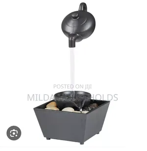 Led Fountain Floating Teapot Water With Stones*