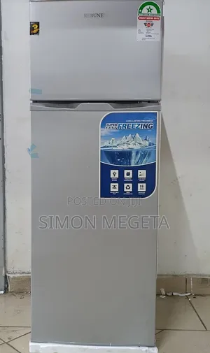 Rebune No-Frost Double Door Fridge – 225l, Silver.