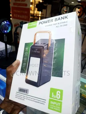 Porpiu 80000mah Power Bank Fast Charging 6 Output Ports