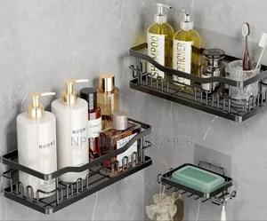3pcs Set Shower Caddy Shelf/Bathroom Organizer Sa