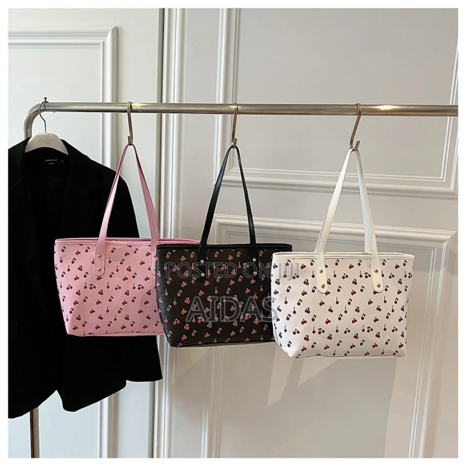 Bisibuy Fruit Cherry Pattern Tote Bag