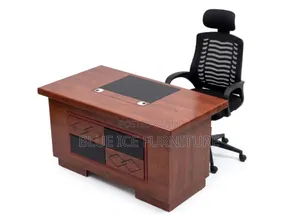 Office Mahogany Desk With Headrest Chair