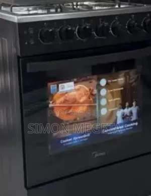 Midea Black 60×60 3 Gas + 1 Electric Cooker – Efficient Stylish.