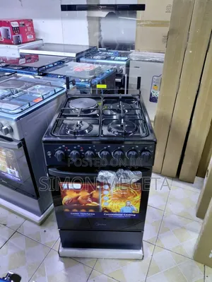 Midea 50×60 3 Gas + 1 Electric Standing Cooker – Black (5de3gih-Bk)