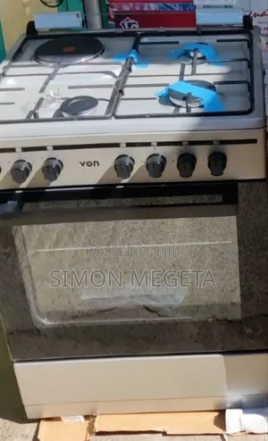 Von 3 Gas + 1 Electric Cooker – Thick Enamel, Flame Failure Device.