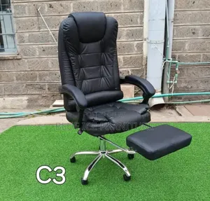 Office Leather Chair With Footrest Part