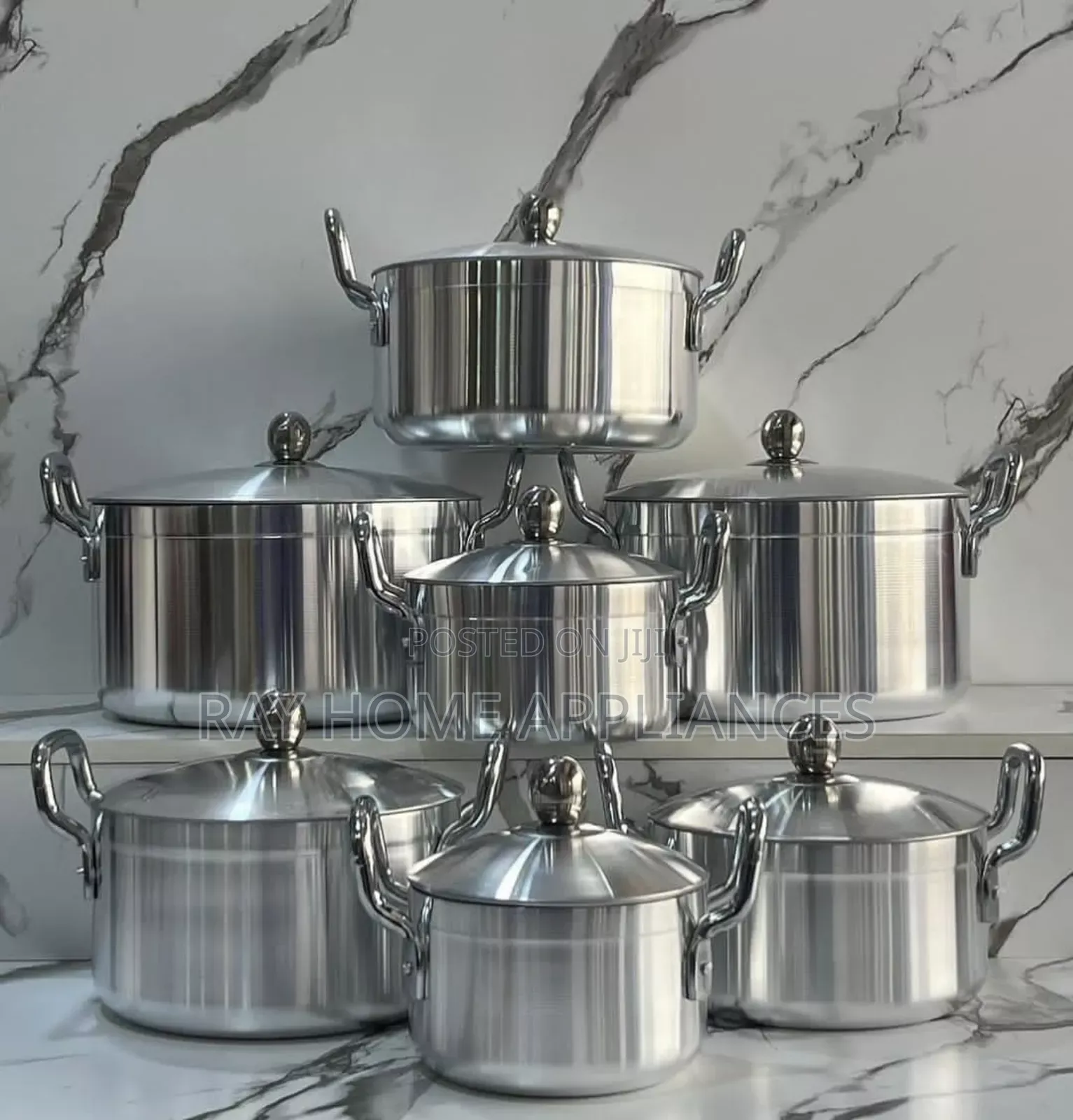 Tornado Aluminium Cookware Set 7 Pots + 7 Lids