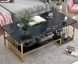 Black Marble Executive Coffee Table – Sleek Stylish