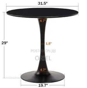 Dining Tables: Dual-Use Round Dining and Work Table