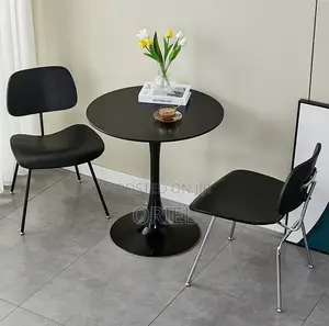 Dining Tables: Dual-Use Round Dining and Work Table