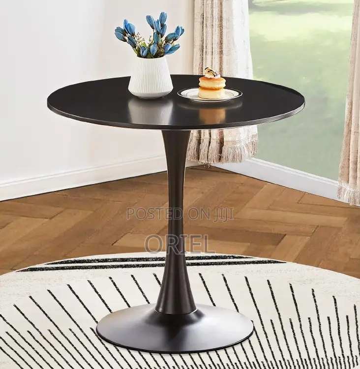 Dining Tables: Dual-Use Round Dining and Work Table
