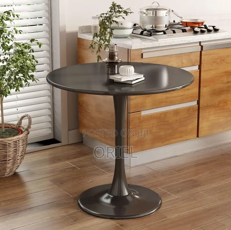 Dining Tables: Dual-Use Round Dining and Work Table