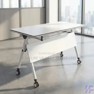 Foldable Table; White Foldable Training Office/Home Table