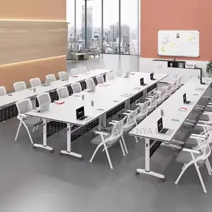Foldable Table; White Foldable Training Office/Home Table