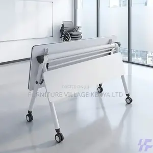 Foldable Table; White Foldable Training Office/Home Table