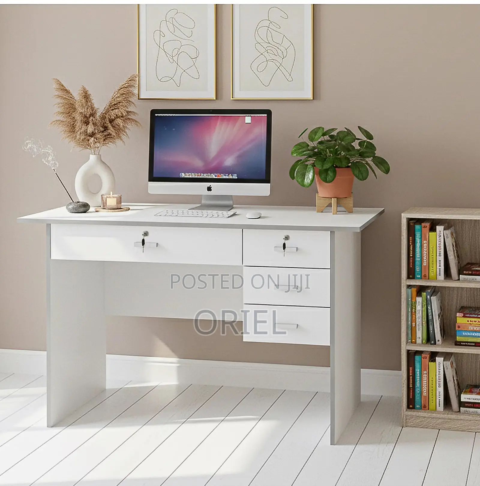 Office Tables: Home Study Desk With Organized Storage Solutions