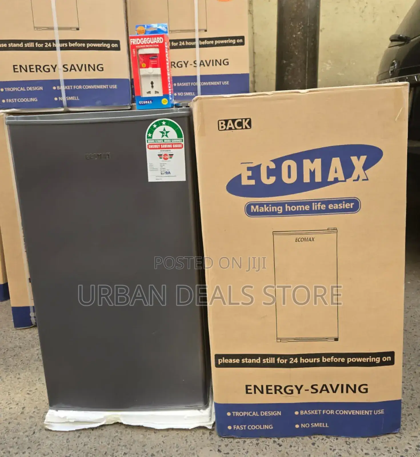 Ecomax 90 LTRS Dark Silver Single Door Refrigerator With Free Guard
