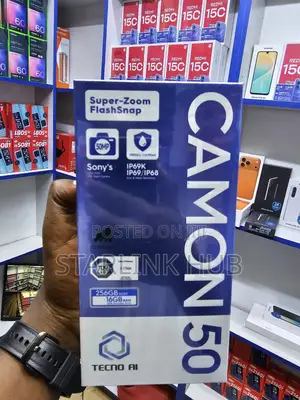 New Tecno Camon 50 256 GB Black