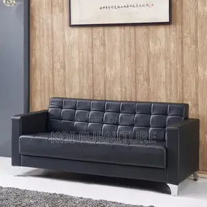 Office Sofa : 3 Seater Leather Office Sofa