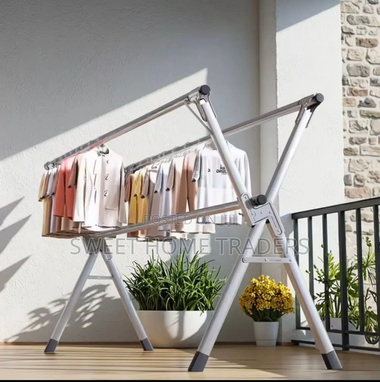 Stainless Steel Double Outdoor Cloth Drying Rack