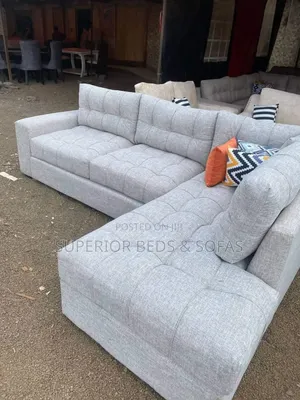 Grey 5 Seater L-Shaped Sofa