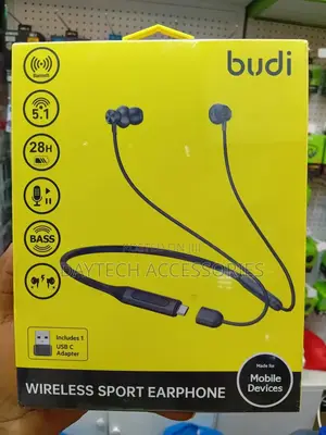 Budi Neck-Mounted Wireless Sport Earphone - Black