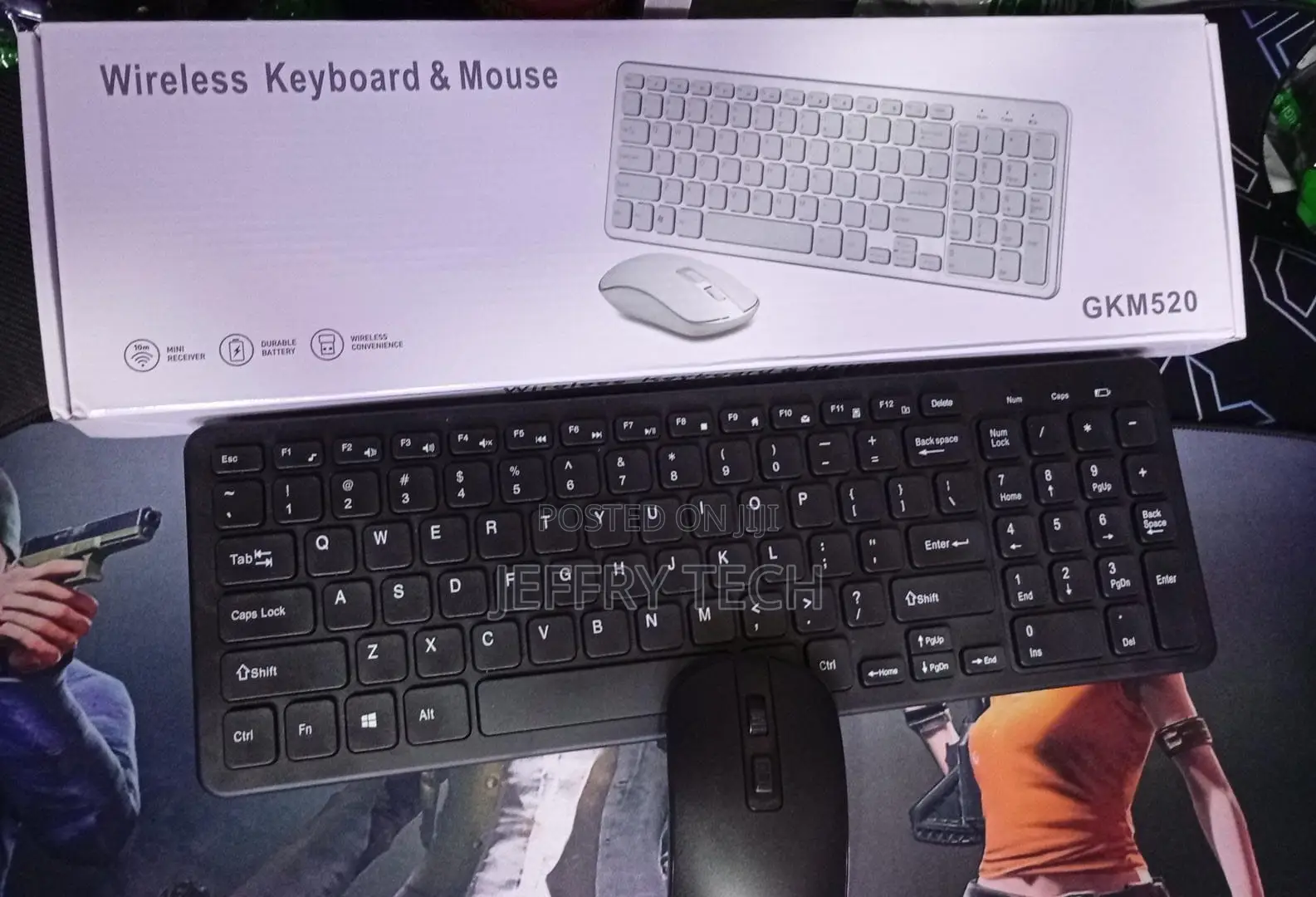 Gkm520 Wireless Keyboard and Mouse Combo Set.