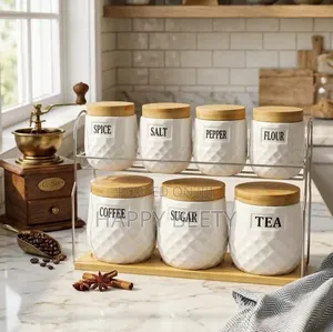 Luxury 8pc -Piece Canister Set 
(1 Tray + 7 Canisters )