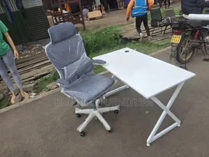 Affordable Office Desk and White Chair