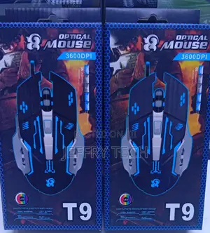 T9 Optical Gaming Mouse, a Wired Usb