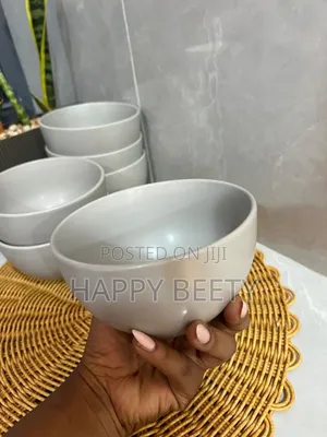 * 6 PCS Elegant Light Grey Bowls *
