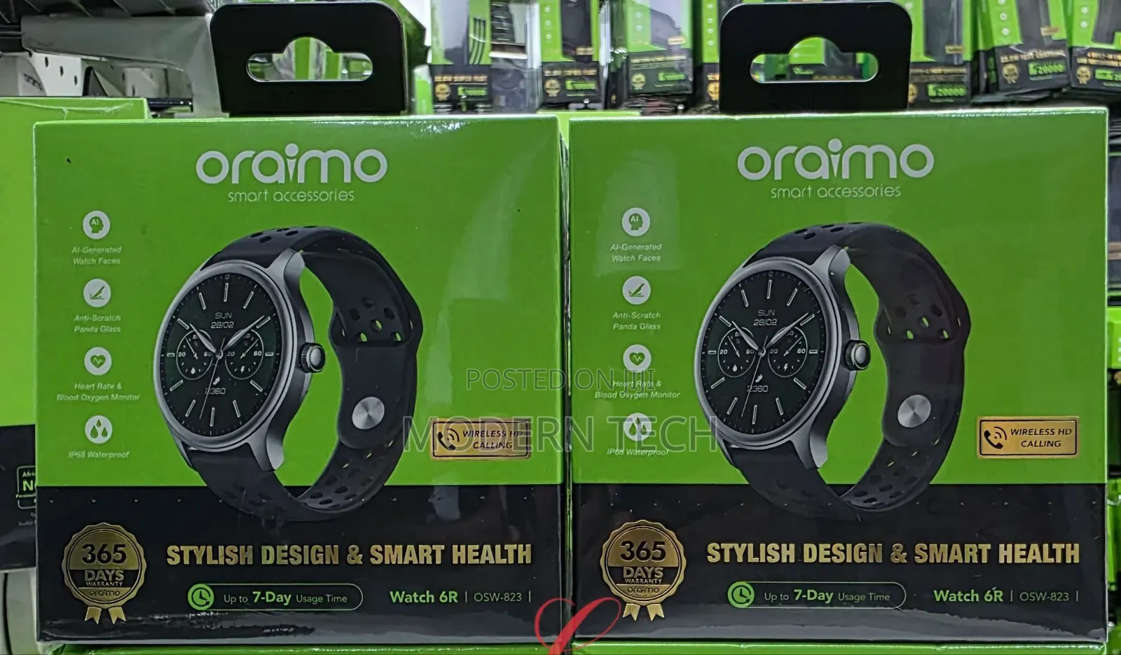 Oraimo 6r Smart Watch – Anti-Scratch Waterproof