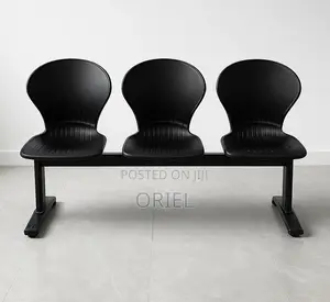 Office Bench : 3-Seater Plastic Modern Waiting Bench