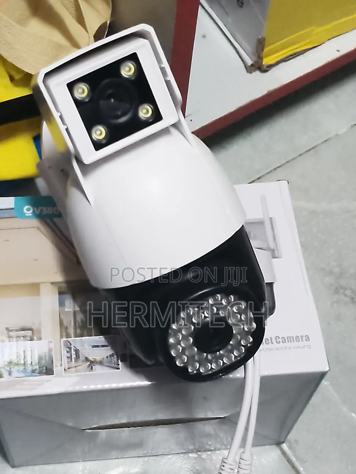 Wifi Smart Camera V380 Pro CCTV Electric Model With Ethernet Cable