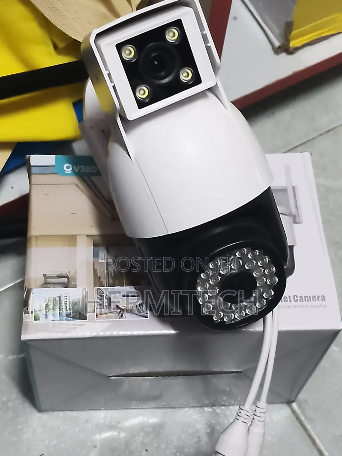 Wifi Smart Camera V380 Pro CCTV Electric Model With Ethernet Cable