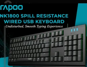 Rapoo Nk1800 Spill-resistance Wired Usb Keyboard