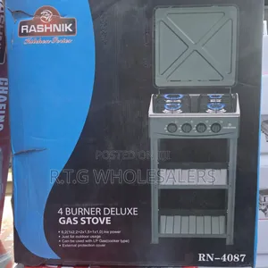 Rashnik 4 Burner Standing Cooker With Shelves