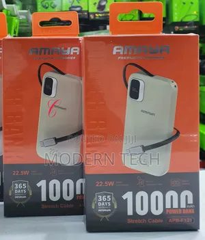 Amaya Apb-F131 – Compact 10000mah Fast Power Bank With Charging Cable